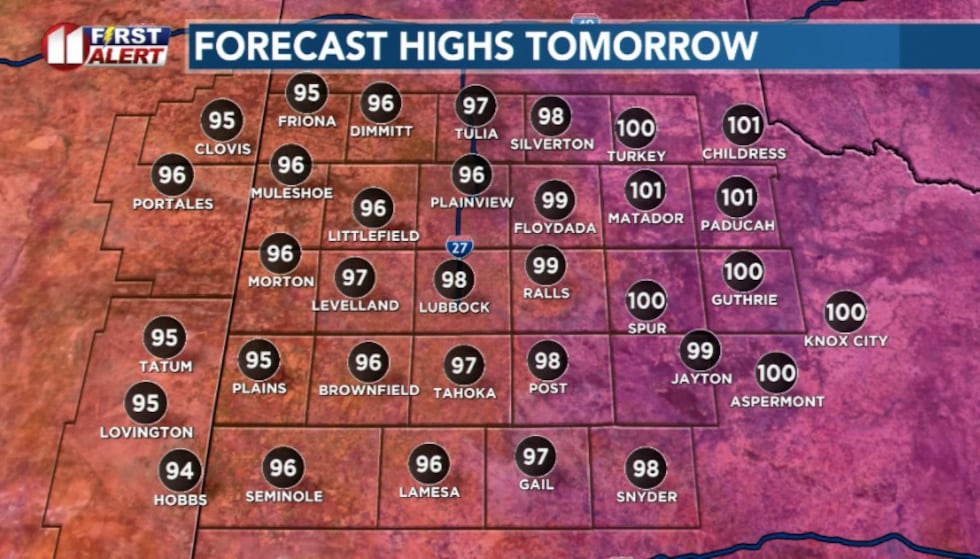 Tuesday is the start of a long and hot stretch of weather