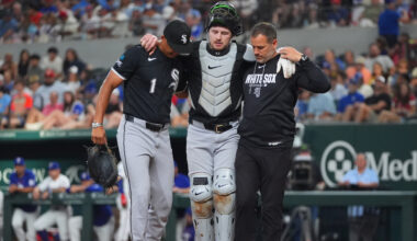 White Sox catcher Kyle Teel helped off field with ankle injury, IL stint likely