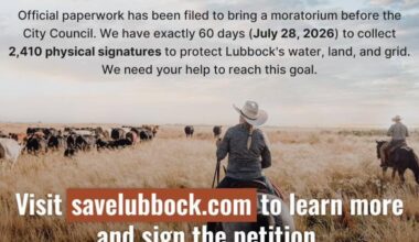 Lubbock group seeks signatures to pause data center development