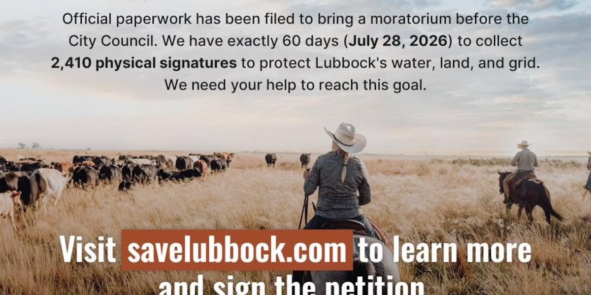 Lubbock group seeks signatures to pause data center development