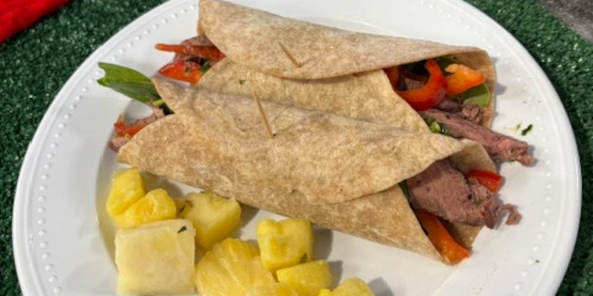 Beefy Argentinian wraps by Shalene McNeill with Texas Beef Council