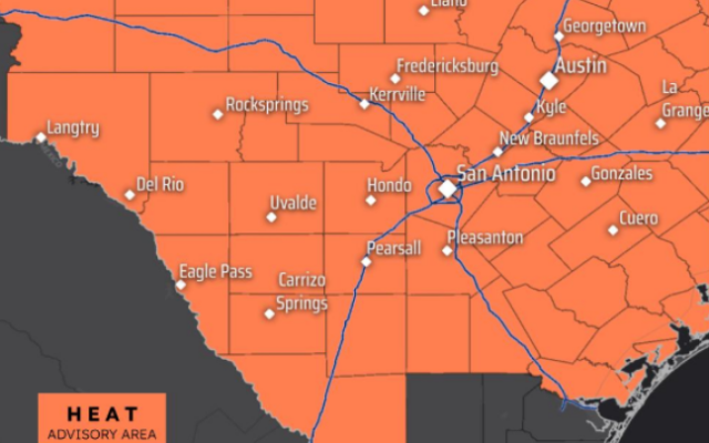 NWS: Heat Advisory extended for San Antonio, Hill Country added for Thursday