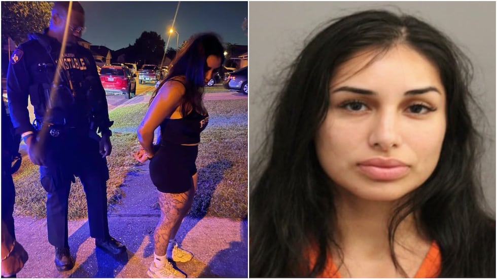Madeline Colunga was arrested and booked into the Harris County Jail on a charge of child...