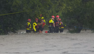 More than 75 people rescued, 1 killed as rain deluges areas of Texas