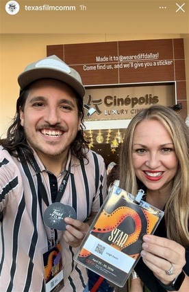 Robert Rodriguez and Leigh Davis at the Dallas International Film Festival