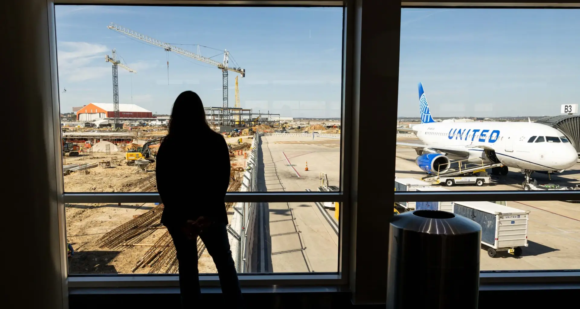 The airport's terminal development project is on track
