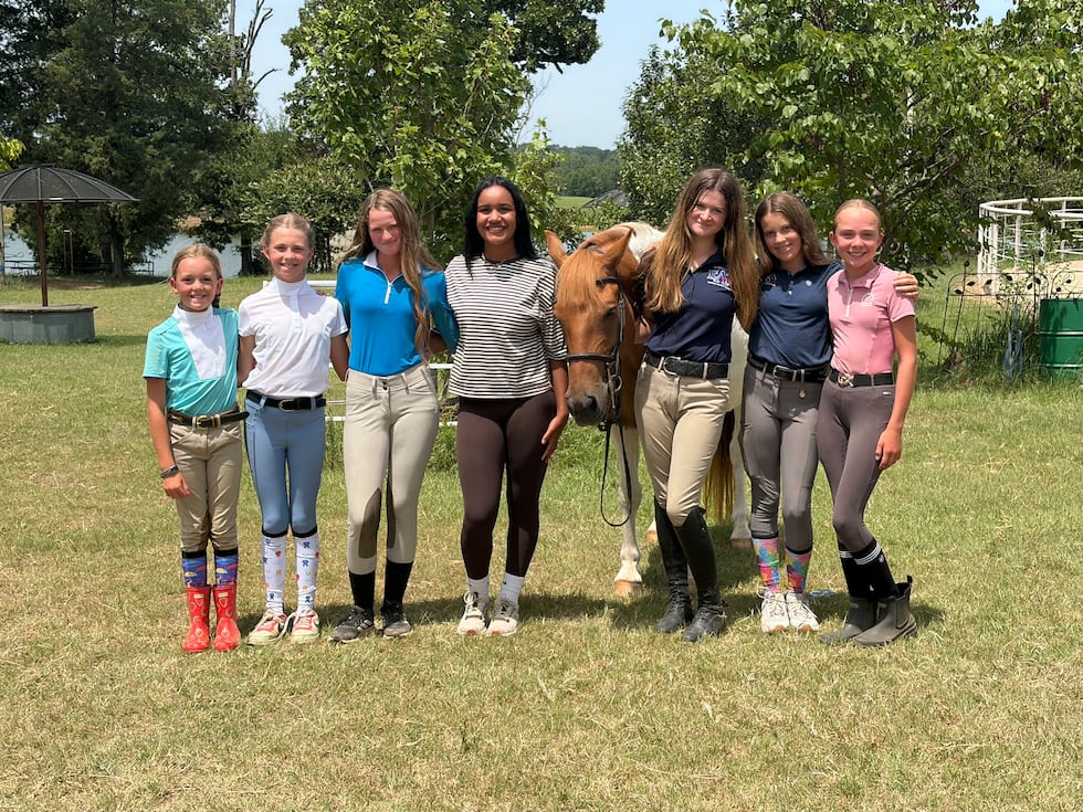 The group of East Texans competing at the Pony Finals. From left to right: Brooklyn Hester,...