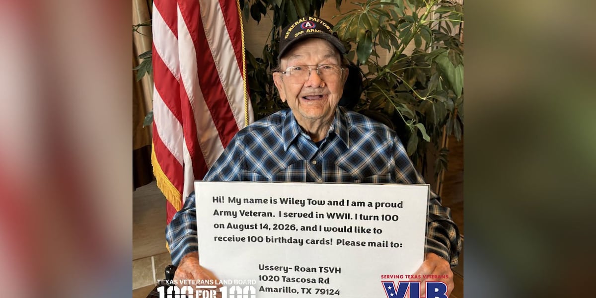 Texas Land Commissioner urges cards, RSVPs for Amarillo veteran Wiley Tow’s 100th birthday