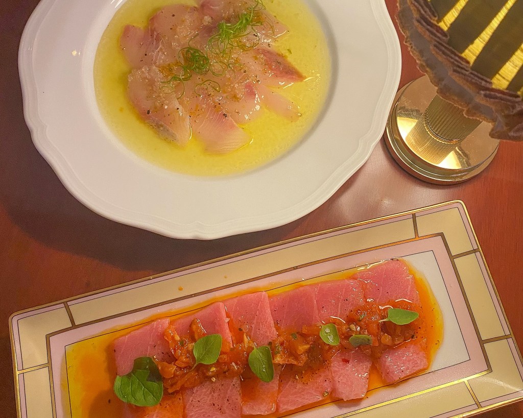 Hamachi and toro crudo