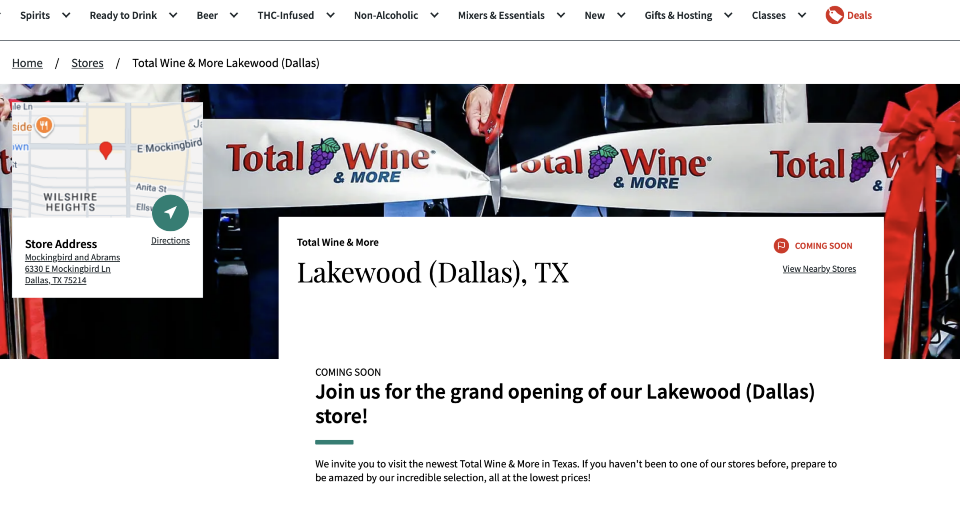 New Total Wine & More on Mockingbird Lane sets August opening date