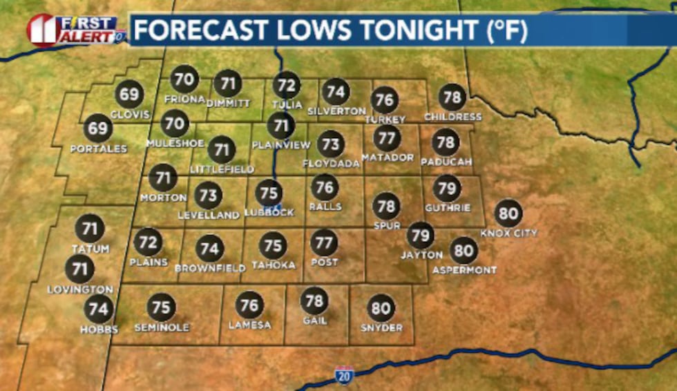A very mild, borderline warm night is on the way