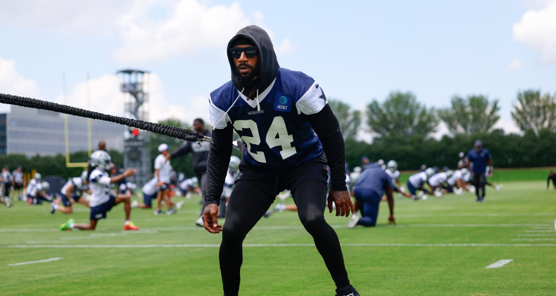 Jun 16, 2026; Dallas, TX, USA; Dallas Cowboys safety Malik Hooker (24) goes through a drill during practice at the Ford Center at the Star Training Facility in Frisco, Texas.