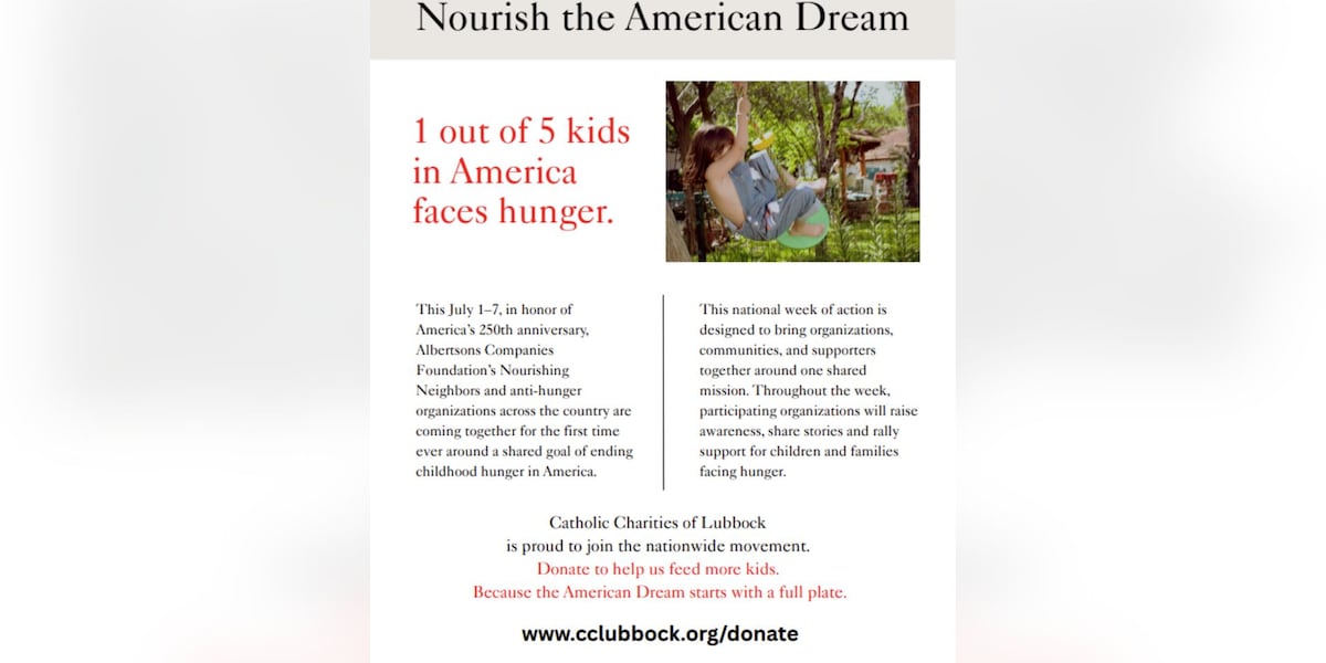 Catholic Charities of Lubbock joins national campaign to feed children this summer