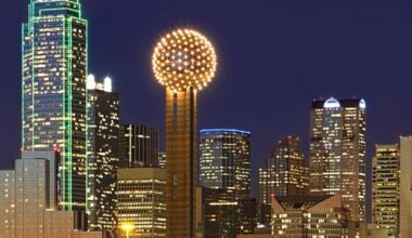 Downtown Dallas at night