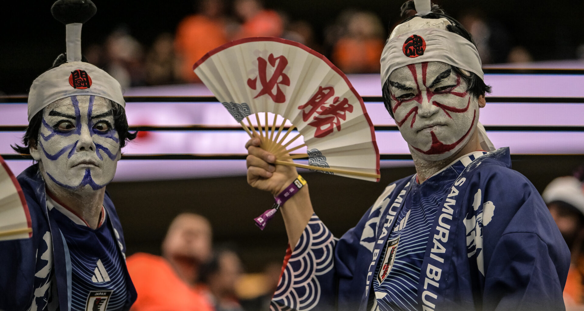Japanese soccer fans at World Cup 2026 in Arlington.