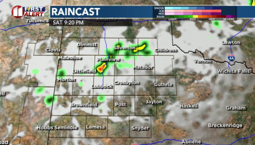 Possible stray storm tomorrow evening