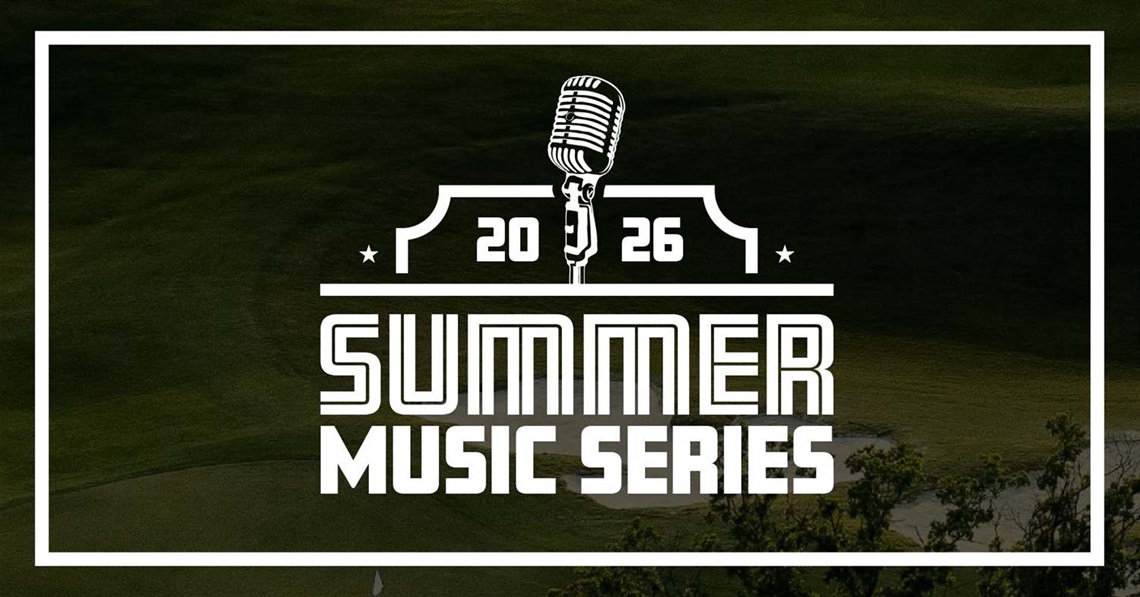 Graphic showing 2026 summer music series words with a microphone