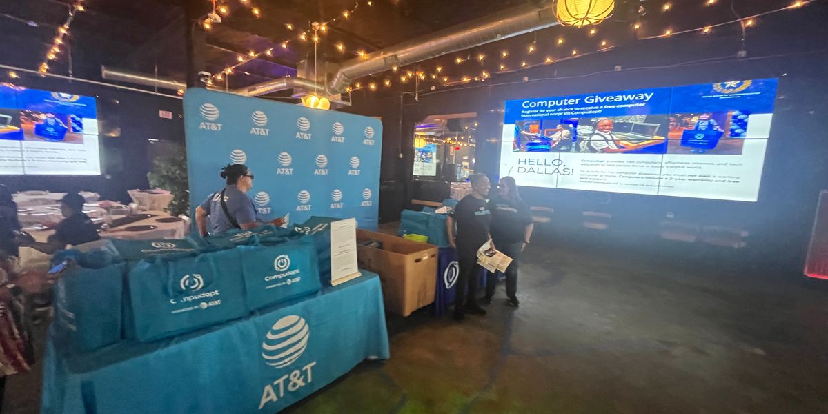 AT&T, Dallas nonprofit hand out laptops and school supplies for new year