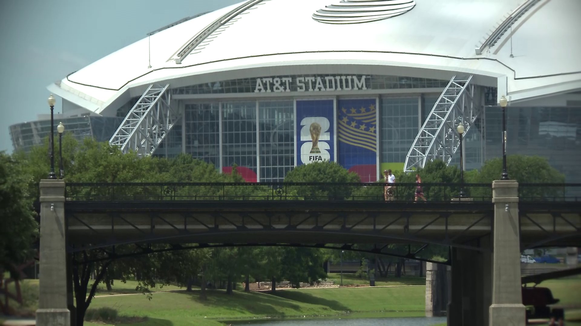 AT&T Stadium in Arlington dressed as Dallas Stadium for the 2026 FIFA World Cup.