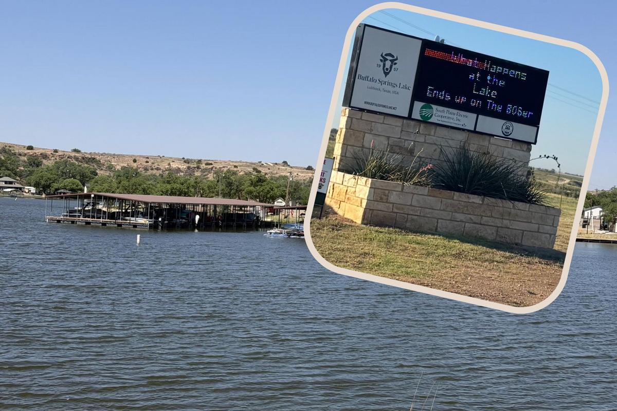 The Sign At Buffalo Springs Lake That Has Lubbock Talking
