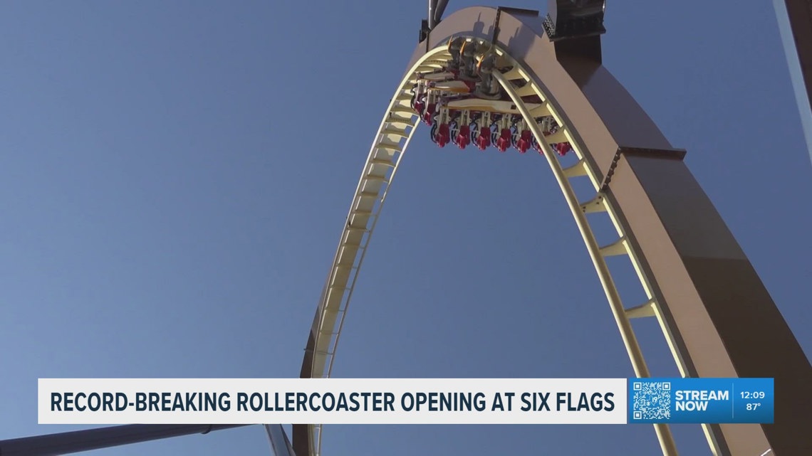 Six Flags Over Texas debuts record-breaking Tormenta coaster in Arlington this summer