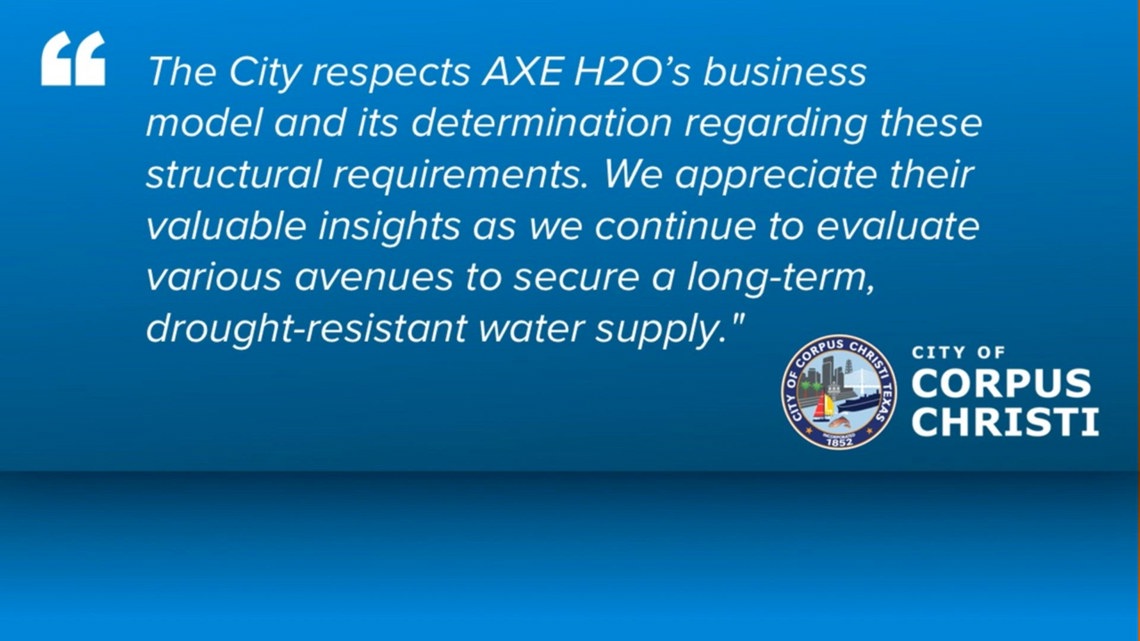 AXE H2O withdraws proposal for Corpus Christi desalination plant