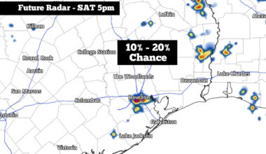 A few thunderstorms are possible in Houston for the Fourth of July. Here's when.