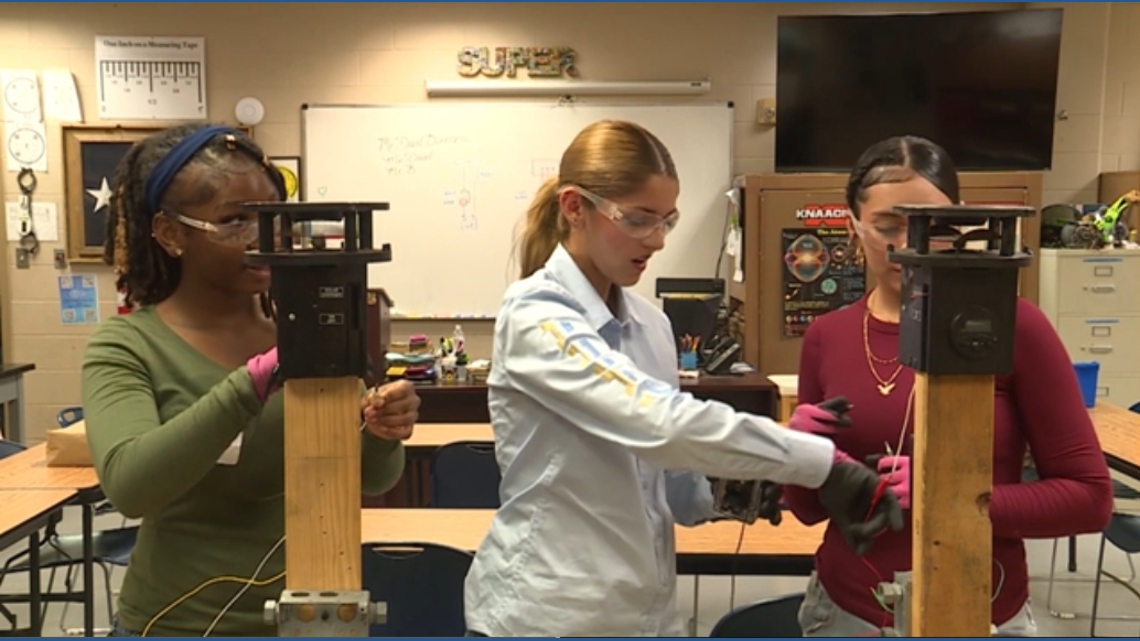 Young women discover new career paths at Camp build it