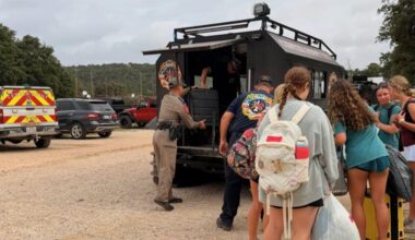 More than 300 campers evacuated from Camp Eagle after flooding washes out access road