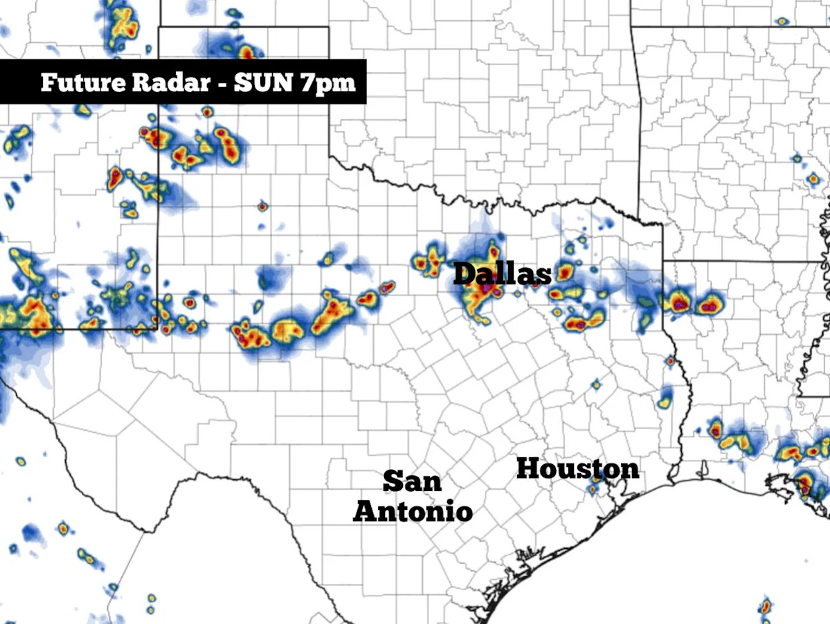 Strong thunderstorms expected across parts of Texas late Sunday. Here's where.