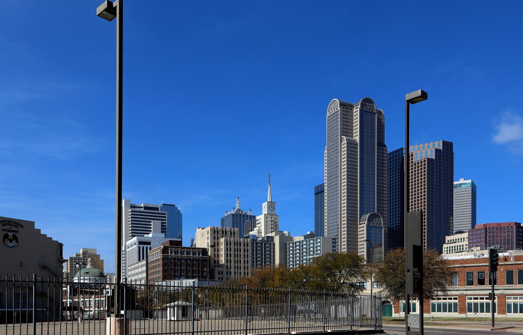 DALLAS - NOVEMBER 05:  Comerica Bank Tower stands tall amongst other downtown Dallas office buildings in Dallas, Texas on November 5, 2017.  (Photo By Raymond Boyd/Getty Images)
