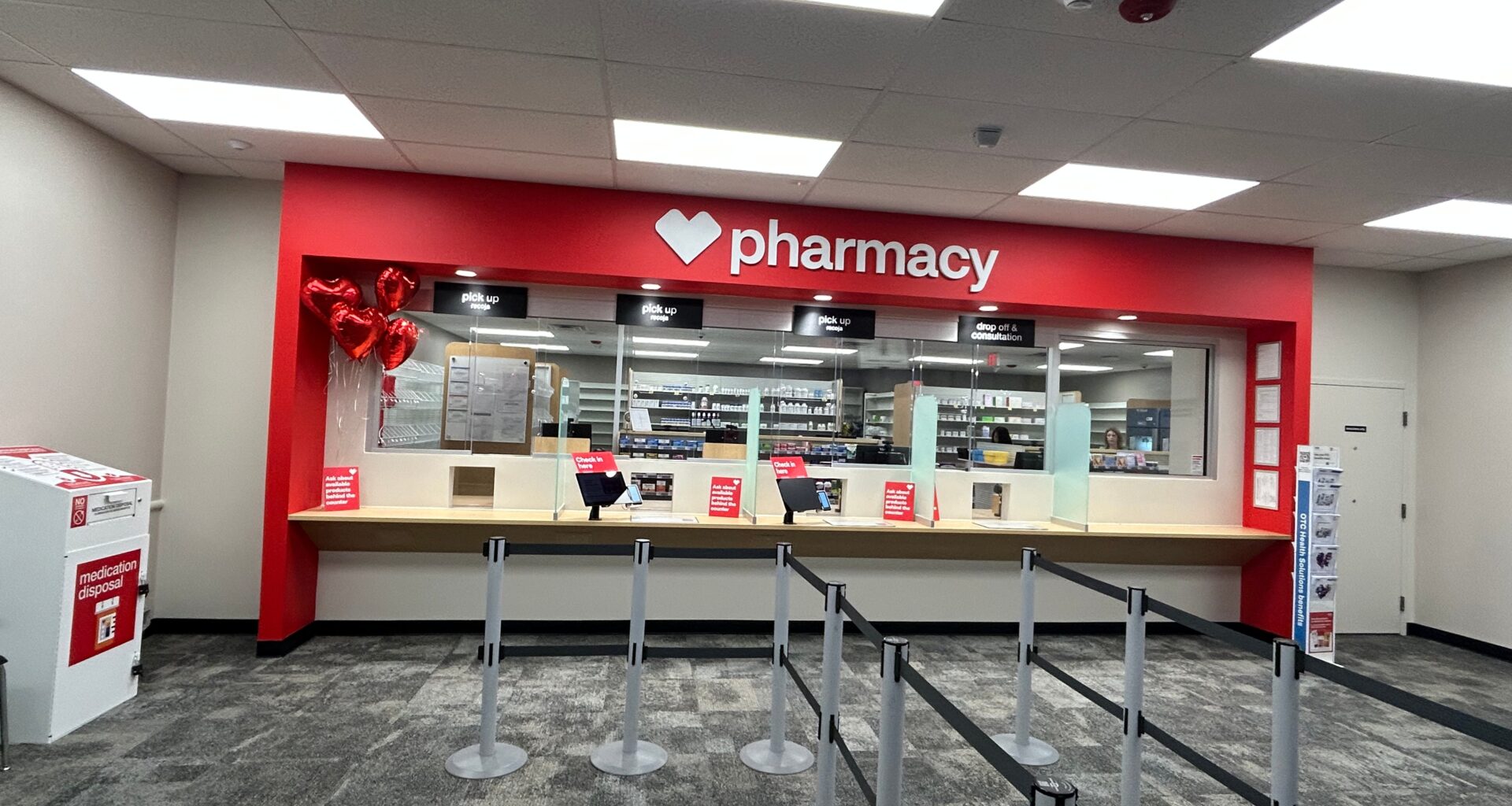 Inside of a new CVS pharmacy-focused location in Houston, TX