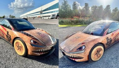 Tesla Cybercab Spotted With Custom Fourth of July Wrap