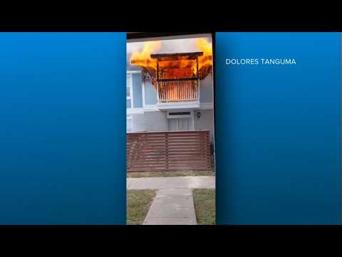 Neighbors race to help as massive apartment fire forces families from their homes