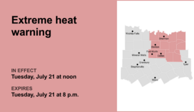 UPDATE: Extreme heat warning issued for North Texas until Wednesday evening