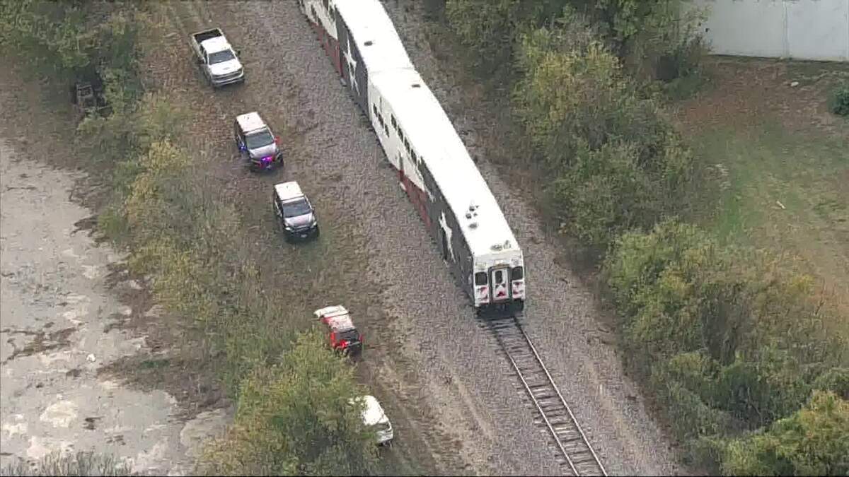 A child was killed when a driver steered around a barricade and his car was hit by a train near Elliot Reeder Road and Colony Court on Nov. 19, 2025, Fort Worth police said. A child was killed when a driver steered around a barricade and his car was hit by a train near Elliot Reeder Road and Colony Court on Nov. 19, 2025, Fort Worth police said.