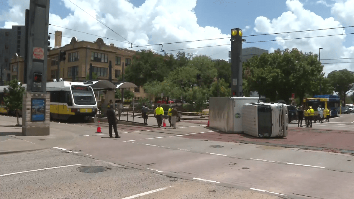 DART train crash with truck sends 4 people to a hospital – NBC 5 Dallas-Fort Worth