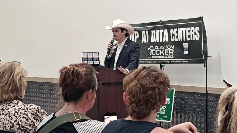 Clayton Tucker, data center meeting, in Lubbock, Texas.