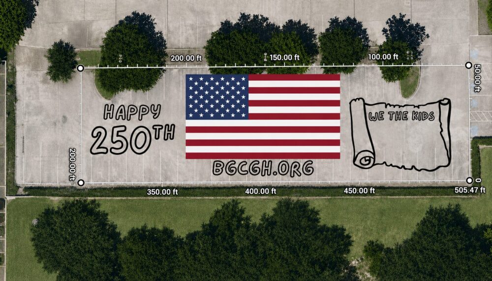A rendering of the mural as seen from above.