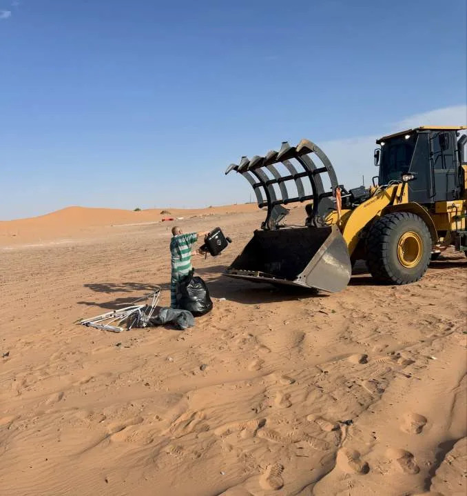 El Paso County Sheriff staff and jail inmates cleaning up Red Sands after Fourth of July celebrations on Monday, July 5. Photo courtesy of the El Paso County Sheriff’s Office.