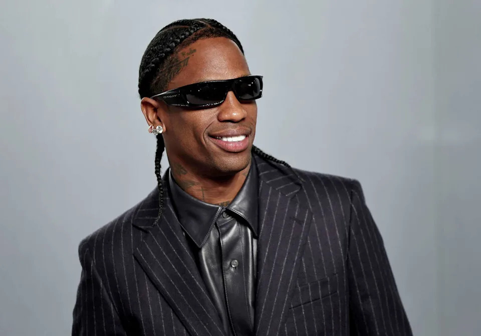 Travis Scott attends the 2026 Vanity Fair Oscar Party on March 15, 2026 in Los Angeles. (Jamie McCarthy/Getty Images)