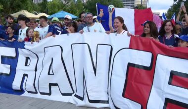 France soccer fans rally in Dallas ahead of World Cup semifinal match