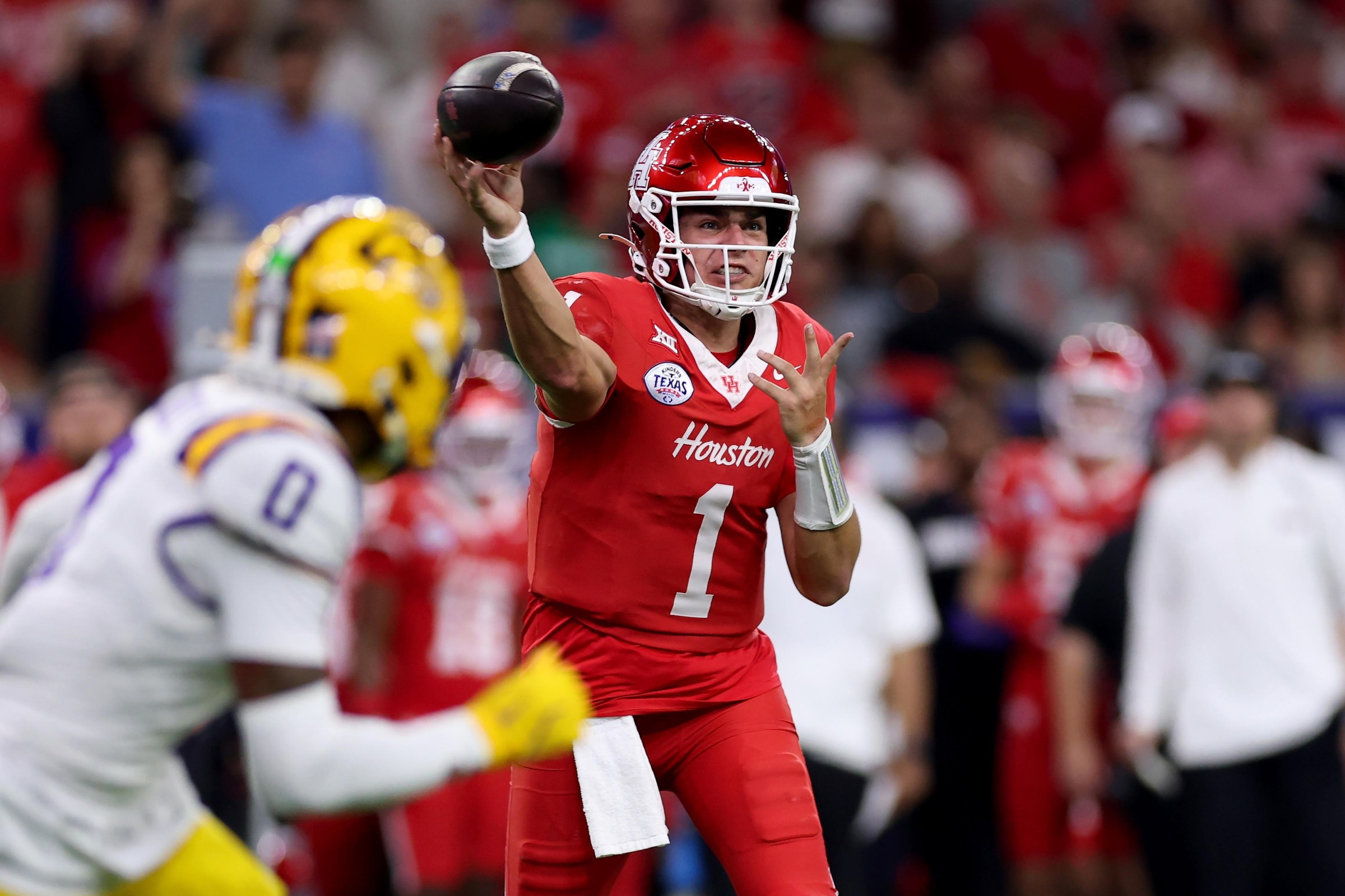 Houston QB Conner Weigman prepares for year two as the Cougars’ starter after leading them to a 10-3 record and Texas Bowl victory in 2025.