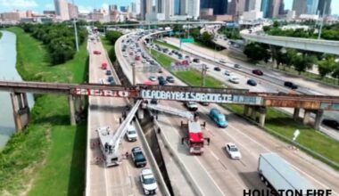 One rescued during 'high-angle' operation near Downtown Houston