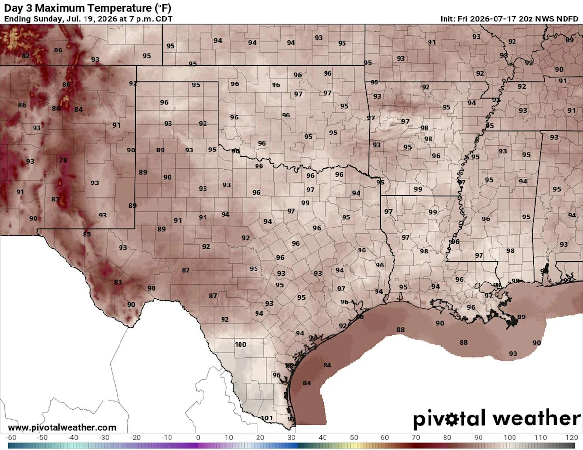 Heat returns to Texas on Sunday while wildfire smoke plagues other parts of the nation