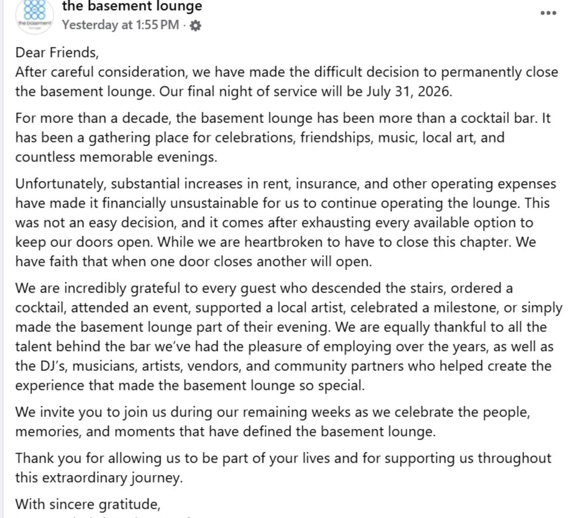 Fort Worth cocktail bar announces closure after decade of business
