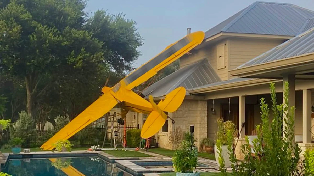 Small Plane Crashes Into Texas Home, Leaves Pilot Hospitalized Near Houston Airstrip