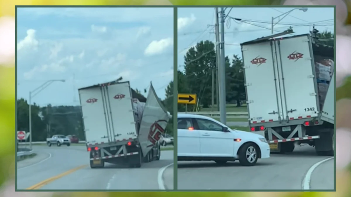 Texas Driver Keeps Going After Box Truck Loses an Entire Side, Leaving Other Motorists Stunned