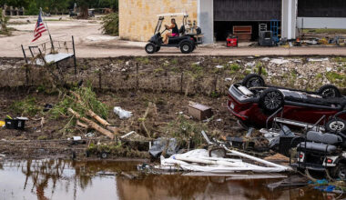 Hundreds of homes damaged by Texas floods as concerns remain downstream