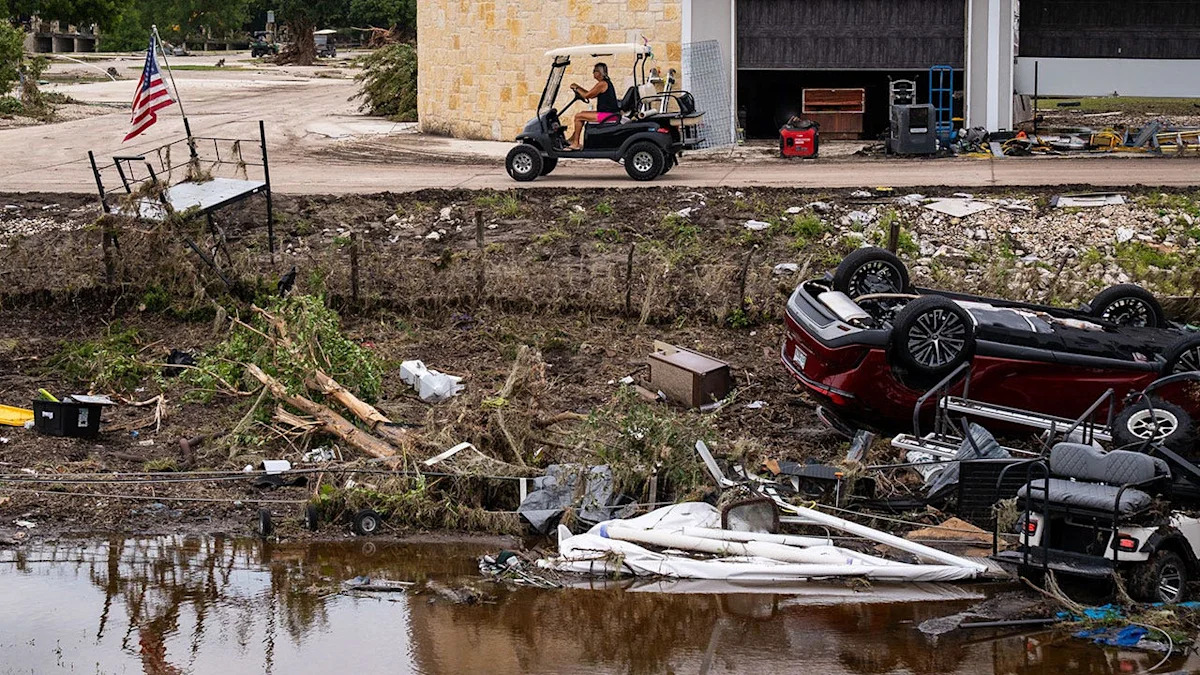 Hundreds of homes damaged by Texas floods as concerns remain downstream